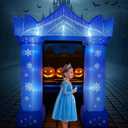 7.4FT Halloween Inflatable Ice and Snow Trunk or Treat Car Decorations Kit for SUV BannerGarage Door Car Decorations Haunted House Car (Ice and Snow A)