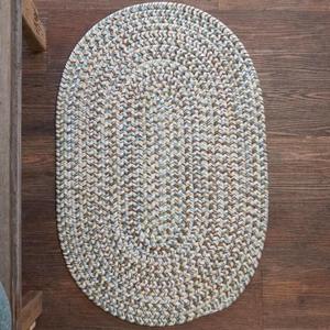 Colonial Mills Evelyn Tweed Reversible Braided 2X3 Scatter Throw Rug - Beachwood, Handcrafted in USA, Woven Texture, High Traffic, Entry, Kitchen, Living Room, Bed, Bath, Foyer, Porch - 2' X 3' Oval