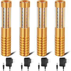 4 Pieces Strobe Baton Bottle Service Sparklers Bottle Service Light Bottle Handheld Light for Nightclubs Weddings Parties Activities Supplies (Gold)