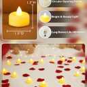 Raycare 12/24/50/100/150Pack Flameless Candles, Battery Operated LED Tea Lights, Long Lasting Fake Candles, Electric Candles for Wedding, Holiday Party, Centerpieces, Home Decor, Halloween, Christmas (Ivory)