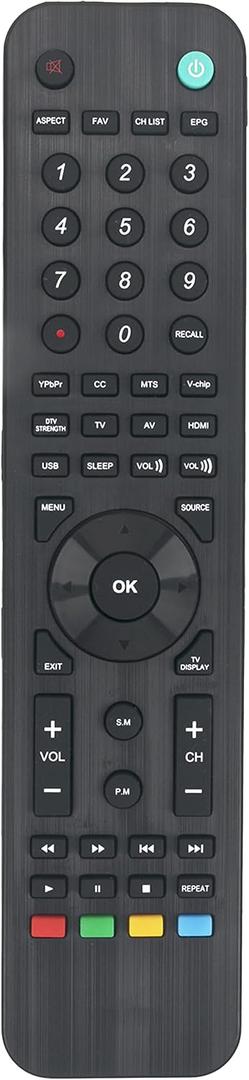 AULCMEET RM-C3017 Replacement Remote Control Compatible with JVC LCD LED HDTV LT-55UE76 LT55UE76 T-29EM75 LT-32EM75 LT24EM74
