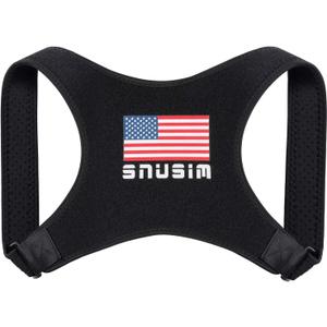 Posture Corrector Upper Back Brace Neck Shoulder Back Support Brace Pain Relief Belt for Women Men Braces Spine Straightener Breathable, Chest sizes from 30" to 55" (Black, M)