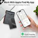 2025 [Apple MFi Certified] (iOS Only) Bluetooth Tracker Smart Finder for Apple Find My, iPhone Card Wallet Finder GPS Tracker, 5-10 Years Battery, Keys Finder and Item Locator for Keys, Bags, Passport (1 Pack Red)