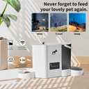Automatic Cat Feeder 5G/2.4GHz WiFi Feeder and Waterer 2-in-1 Set for Pets, Pet Feeder up to 10Meals per Day, App-Controlled, 3L Food Tank & 2L Water Tank for Cats and Small Dogs