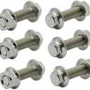 Stainless Steel Flange Screws, Flange Bolts, Exhaust Manifold Hardware Kit (Bolts&Nuts) M10X1.5-35mm (6-Pack)
