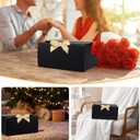 YEEHONG Gift Boxes with Lids, 8x8x4 Inch Kraft Paper Gift Box with Ribbon, Bridesmaid Proposal Box for Wedding, Packaging, Present, Birthday, Cupcake (10 Pack)