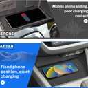 SXCY for 2025 Subaru Forester Accessories 2025 Forester Wireless Charging Protective Mats [Not for 2026 Forester Updated Console] 2025 Forester Accessories Console Inserts Liner Waterproof Mats