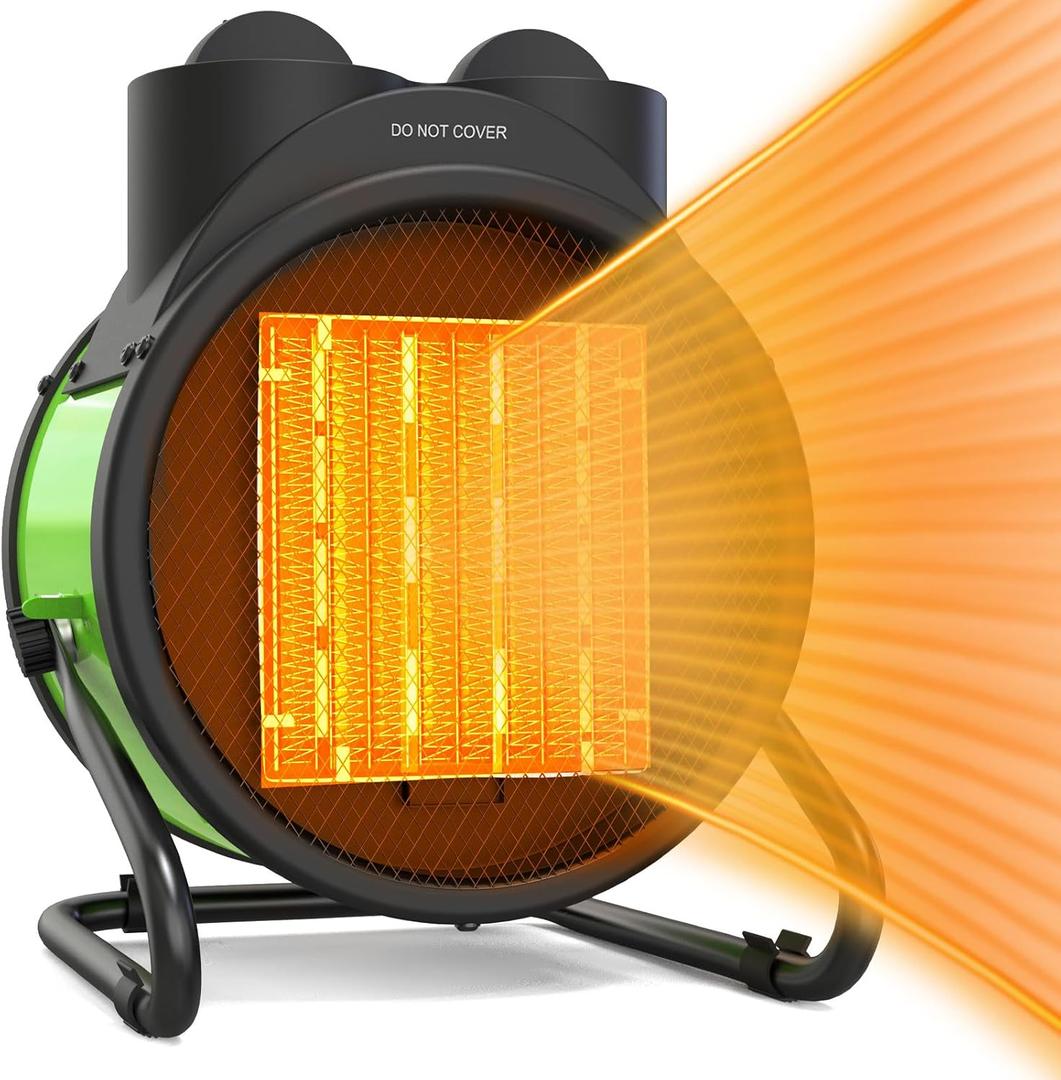 Outdoor Heaters for Patio, Outdoor Heater with Overheat Protection, 3S Fast Heating Portable 1500W Electric Garage Heater, Portable Patio Heaters for Space, Greenhouse