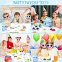 256pcs Blue Dog Party Favors, Birthday Party Supplies Including Sticky Geckos, Coins, Sunflower Glasses with Cards, Birthday Decorations Gifts Bag Goodies, Classroom Rewards for Kids