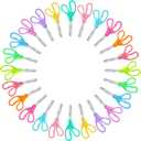 Mr. Pen- Kids Scissors Bulk, 5 Inch, 24 Pack, Bright Color, Stainless Steel Blades Comfort Grip Safety Scissors Bulk for Children Toodler Cutting Paper