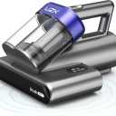 Bed Vacuum Cleaner Mattress Vacuum Cleaner,16Kpa Powerful Handheld Vacuums with UV-C Light & Double Dust Cup & High Heating & Ultrasonic & Anion for Bed Sofa (Corded,Purple)