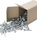 #12 x 1-1/4'' Hex Washer Head Self-Drilling Tek Screw Zinc Plated Steel for Attaches Sheet Metal Steel or Steel to Metal - Box of 100