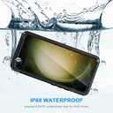 Lanhiem for Samsung Galaxy S23 Case with Built-in Screen Protector, IP68 Waterproof Dustproof Mil-Grade Rugged Full Body Shockproof Protective Cover for Galaxy S23 5G 6.1 Inch, Black