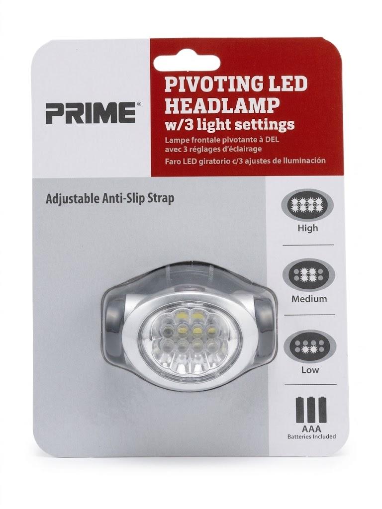 PRIME PIVOTING LED HEADLAMP W/ 3 LIGHT SETTINGS