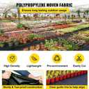 VEVOR Weed Barrier Landscape Fabric, Heavy Duty 5x250FT 5oz Woven Garden Fabric Weed Barrier, Weed Control Fabric Ground Cover, Geotextile Fabric, Weed Block Gardening Mat, Driveway Fabric Landscaping