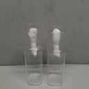 Olive Oil Dispenser, Olive Oil Vinegar Cruet, Cooking Wine Container Salad Dressing Glass Oil Bottle, Vinaigrette Oil Dispenser for Kitchen or BBQ (17oz, Set of 2)