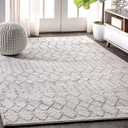 JONATHAN Y Boho Vintage Diamond Cream/Gray Indoor Area Rug 8X10 ft, Moroccan Hype for Living Room, Bedroom, Kitchen, Office, Easy-Cleaning, High Traffic, Pet-Friendly, Non-Shedding (MOH101B-8) (7'9" x 10' (Rectangular))