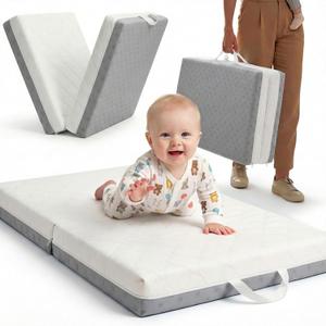 Bi-Fold Pack and Play Mattress, 3 Inch Thick Soft & Firm Memory Foam Breathable Portable Pack n Play Mattresses, Baby Playpen Mattresses with Removable Washable Cover 38x26x3 Inch - Gary