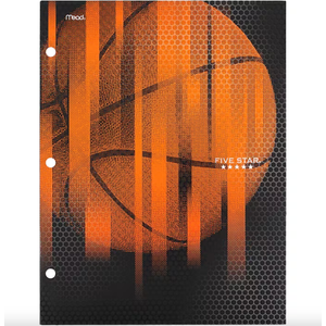 Five Star Folder, 4 Pocket, Water-Resistant Paper Folder, Assorted Sports Designs, Design Selected for You, 1 Count  