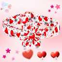 Elegant little tail Valentine's Dog Collar with Flower, Cute Flower with Heart Pet Collars Holiday Female Adjustable Cotton Pet Collar with Flowers for Small Medium Large Dogs (X-Small (Pack of 1))