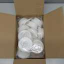 IMPRESA 2-Inch Bung Caps - 12-Pack - White Plastic Leak Protection with Plastic Gaskets - Universal Drum Caps for 15/30/55-Gallon Drums - Fine & Coarse Thread Bung Plugs with 3/4-In Knockout Ports