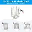 2 Pcs Stainless Steel Downspout Gutter Guard (Fits 4"-4.3" Pipes), Expandable Wire Strainer Leaf Filter & Roof Drain Cover - Heavy Duty Metal Screen Solution for Debris & Rodents