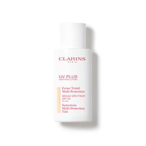 Clarins UV Plus Anti-Pollution, Broad Spectrum SPF 50 Tinted Face Sunscreen | Sheer Finish | Lightweight and Oil-Free | Triple Protection From UVA/UVB Rays, Free Radicals and Pollutants