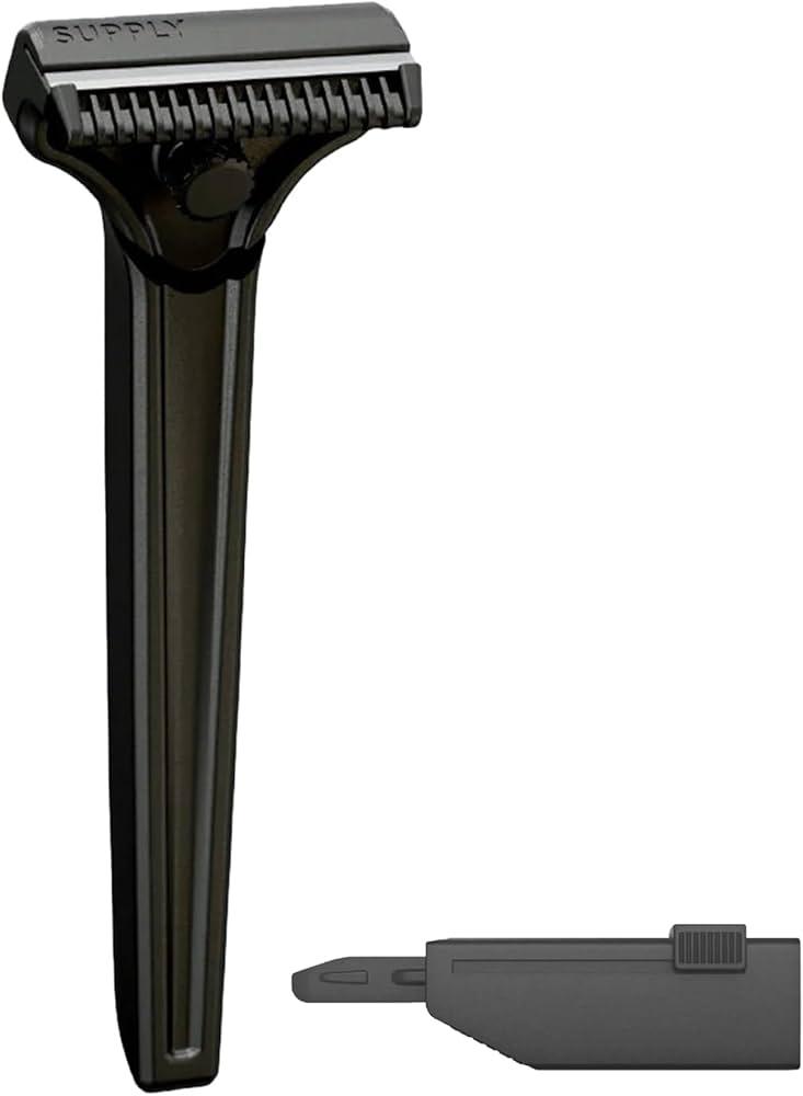 SUPPLY Single Edge Max Razor for Men – Premium Metal Single-Blade Safety Razor with Pivoting Head