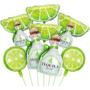 Tequila Balloons/Tequila Birthday Party Decorations/Lime Balloons/Matrimony Bachelorette Decorations/Gimme One Margarita Themed Decor for Moo Moos and Margaritas Birthday Party Decorations