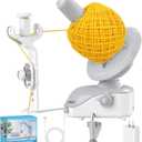 Electric Yarn Ball Winder - Automatic Wool Yarn Spinner with Stepless Speed & Strong Tension, Compact Wool Winder for Knitting Crocheting, Yarn Cake Maker (White)