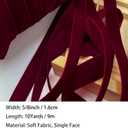Christmas Dark Burgundy Velvet Ribbon, 5/8 Inch x 10 Yard Vintage Single Face Spool Satin Velvet Ribbon for Christmas Wreath Decoration DIY Bow Craft Gift Wrapping Wedding Ornaments Party Home Decor