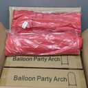 Arch Backdrop Stand and Cover Set, 3 Metal Balloon Arch Backdrop 7.2ft 6.6ft 6ft, Gold Arched Stand Frame for Wedding, Parties,Birthday, Backdrop Decorations (Red,7.2ft+6.6ft+6ft)