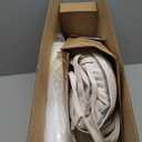 Chair Cushions for Dining Chairs, D-Shaped Seat Cushions with Removable Washable Cover and Ties, Chair Pads for Kitchen, Indoor Dining Room, Patio Chairs, 17'' x 16'', Set of 4, Beige