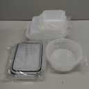 24-Piece PVC-Free BPA-Free Food-Grade Plastic Kitchen Set (12 Containers + 12 Lids), Leakproof Airtight Reusable Meal Prep & Food Storage Containers, Microwave and Dishwasher Safe