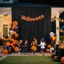 60x12 ft Black Backdrop Curtains for Weddings Party, Birthdays, Halloween, W5' x H12'