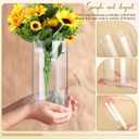 Qunclay 4 Pcs Acrylic Flower Vase Plastic Cylinder Vase for Centerpiece Decorative Clear Acrylic Cylinder Containers Break Resistant Round for Home Party Table Deco(5 x 10 Inch)