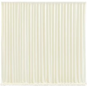 Wish Care Ivory Backdrop Curtains 4 Panels - Wrinkle-Free Polyester Photography Drapes for Wedding, Baby Shower, Birthday Party & More - 16 X10FT (Ivory)