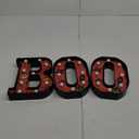 Boo Sign Light Up Halloween Mantel Decor - 8.5 Inch Boo LED Marquee Letters Halloween Decorations Indoor - Battery Operated Halloween Lights for Kitchen Table Bedroom Living Room Home Wall Party Decor