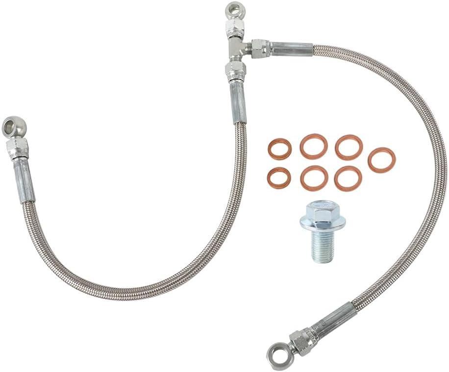 Silver Turbo Oil Feed & AVCS Line Kit  Compatible with Subaru WRX 2006-2014 WRX STi 2004-2021 LGT 2005-2009 FXT 2004-2008