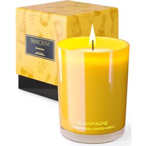 96NORTH | Pure Champagne Candle | 100% Natural Soy Wax | One Wick Jar Candle | Natural Fragrance Technology | Non Toxic | Up to 35 Hours Burning Time | Aromatherapy Gift for Men and Women