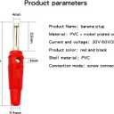 V TELESKY 10PCS 2 Colors 4mm Welded Banana Plug, Superimposable Connector Test Plug DIY Banana Plug Connectors Adapters