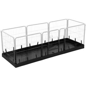 PJYuCien Rectangle Dog Playpen Bottom Pad - Fits 8 Panels 24"" Width Metal Dog Playpen -24""x72"" Size 600D Oxford Cloth Waterproof Playpen Bottom Pad (Note: Only Bottom Pad, No Playpen!!!), Black