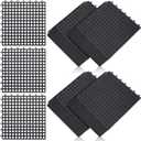 50 Pcs 11'8 x 11'8 Inches Interlocking Drainage Tiles Dry Deck with Drain Holes Non Slip Floor Mats TPE Soft for Bathroom Patio Pool Deck(Black)