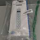 DEWENWILS 2-Pack 6-Outlet Power Strip Surge Protector with 6Ft Long Extension Cord, Low Profile Flat Plug, 15 Amp Circuit Breaker, 500 Joules, Wall Mount, White, UL Listed