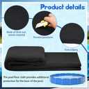 Tingjoo 24 ft x 24 ft Pool Liner Pad Square Above Ground Swimming Pool Felt Fabric Mat Cloth for Puncture Resistant Weed Barrier Comfortable Underfoot
