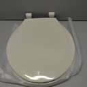 Centoco Round Toilet Seat, Standard Economy Model, Light Weight Residential, Closed Front with Cover, Plastic, Made in the USA, DSAMAZ12-106, Bone