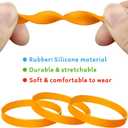 Morcheiong Blank Rubber Bracelets - 100pcs Orange Silicone Wristbands for Men Women and Teens