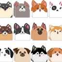 Yinder 24 Pads Cute Sticky Notes Kawaii Fun Animal Sticky Notes Pads Bulk Cartoon Memo Self Adhesive for Veterinary Gift Office School Tab Party Supplies(Dogs)