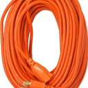 Light Duty Extension Cord, 100Ft, 16 Gauge, 3 Conductor, Outdoor Extension Cord, SJTW, Orange, 2309SW8803