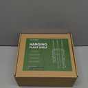 ROSSNY Plant Shelf with LED Vine Garland Strip, 5-Tier Window Plant Shelves, Hanging & Wall Mounted Plant Holder for Indoor, Boho Natural Bamboo Plant Stand for Home Dcor